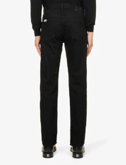 Emporio Armani Straight-leg Regular-fit Stretch-denim Jeans -Fit & Flow Clothing Sales Store R03981624 DENIMNERO ALT03