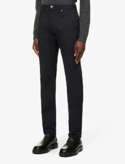 Emporio Armani J06 Gab Straight-leg Mid-rise Stretch-denim Jeans -Fit & Flow Clothing Sales Store R03981647 BLUNAVY ALT02