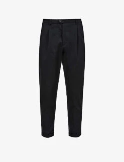 AllSaints Tallis Slim-fit Cropped Cotton-blend Trousers