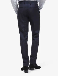 THE KOOPLES Front Crease Mid-rise Slim-fit Wool Trousers -Fit & Flow Clothing Sales Store R03989415 NAV03 ALT02