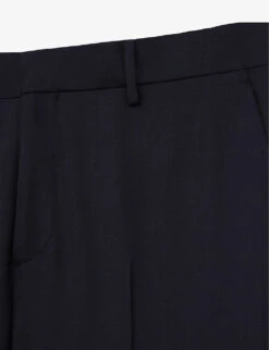 THE KOOPLES Front Crease Mid-rise Slim-fit Wool Trousers -Fit & Flow Clothing Sales Store R03989415 NAV03 ALT03