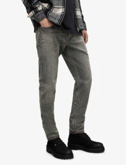AllSaints Rex Faded Slim-fit Stretch-denim Jeans -Fit & Flow Clothing Sales Store R04002395 HEAVYWASHEDB ALT02
