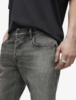 AllSaints Rex Faded Slim-fit Stretch-denim Jeans -Fit & Flow Clothing Sales Store R04002395 HEAVYWASHEDB ALT04