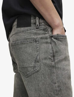 AllSaints Rex Faded Slim-fit Stretch-denim Jeans -Fit & Flow Clothing Sales Store R04002395 HEAVYWASHEDB ALT05