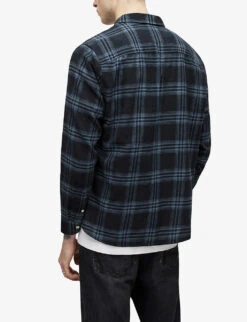 AllSaints Voltana Logo-embroidered Checked Cotton Shirt -Fit & Flow Clothing Sales Store R04002958 INK ALT03