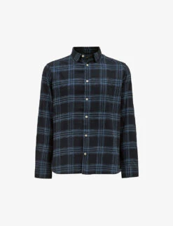 AllSaints Voltana Logo-embroidered Checked Cotton Shirt
