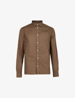 AllSaints Hawthorne Slim-fit Stretch Organic-cotton Shirt