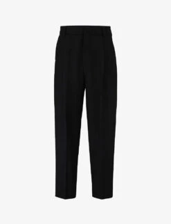 Hugo Slim-fit Straight-leg Stretch Wool-blend Trousers