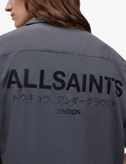 AllSaints Underground Short-sleeved Woven Bowling Shirt -Fit & Flow Clothing Sales Store R04053534 PIPEGREY ALT04
