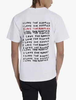 THE KOOPLES Slogan-print Cotton Crew-neck T-shirt -Fit & Flow Clothing Sales Store R04058904 WHI01 ALT03