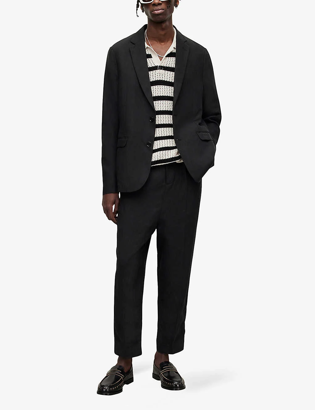 AllSaints Pace Cropped Slim-fit Woven Trousers 2 AllSaints Pace Cropped Slim-fit Woven Trousers - Image 2