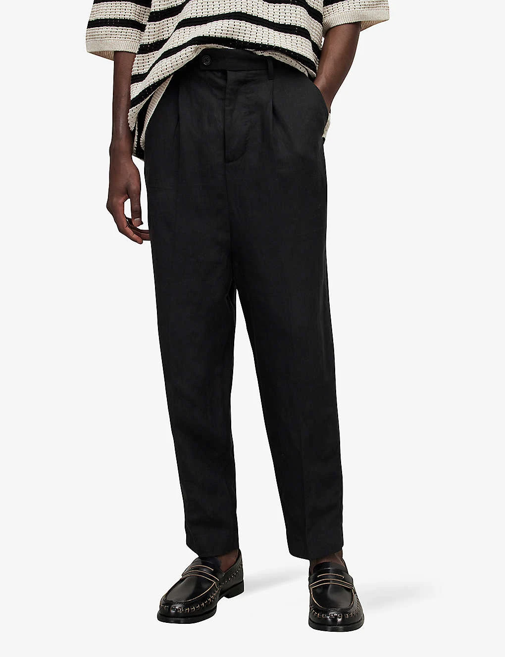 AllSaints Pace Cropped Slim-fit Woven Trousers 3 AllSaints Pace Cropped Slim-fit Woven Trousers - Image 3