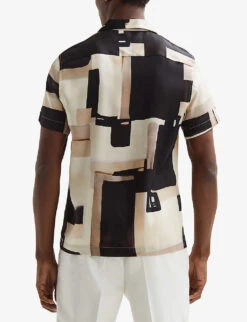 Reiss Deekay Abstract-print Woven Shirt -Fit & Flow Clothing Sales Store R04068116 MULTI ALT03