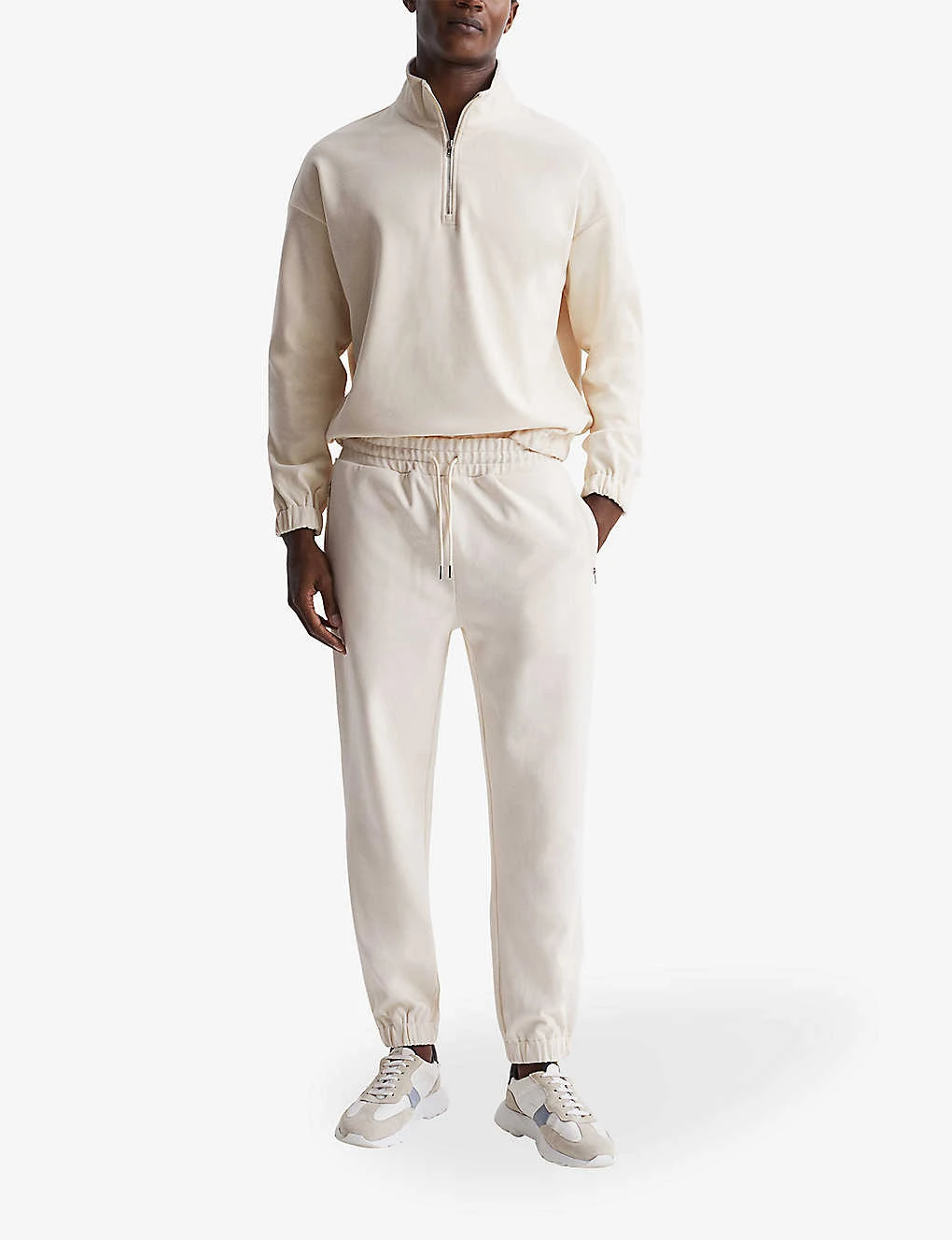 Reiss Bear Tapered-leg Mid-rise Stretch-knit Jogging Bottoms 2 Reiss Bear Tapered-leg Mid-rise Stretch-knit Jogging Bottoms - Image 2