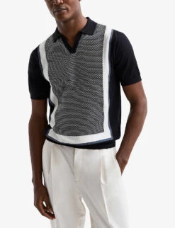 Reiss Kennington Slim-fit Cotton-knit Polo Shirt -Fit & Flow Clothing Sales Store R04068247 NAVY ALT02