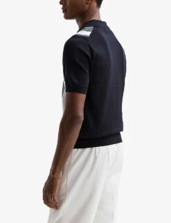 Reiss Kennington Slim-fit Cotton-knit Polo Shirt -Fit & Flow Clothing Sales Store R04068247 NAVY ALT03