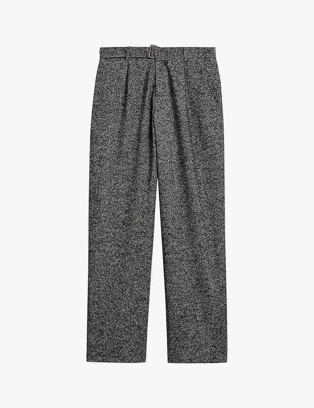 Ted Baker Kensey Belted Straight-leg Wool-blend Trousers 1 Ted Baker Kensey Belted Straight-leg Wool-blend Trousers