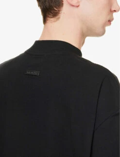 Fear Of God Eternal Brand-print Relaxed-fit Cotton-jersey T-shirt -Fit & Flow Clothing Sales Store R04075920 BLACK ALT04