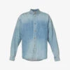 Fear Of God Brand-patch Contrast-stitch Regular-fit Denim Shirt
