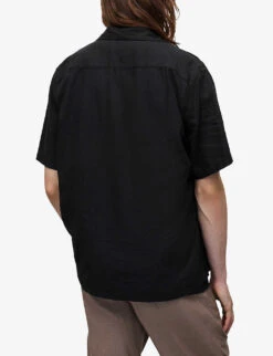 AllSaints Canal Relaxed-fit Recycled-viscose Shirt 8 AllSaints Canal Relaxed-fit Recycled-viscose Shirt -Fit & Flow Clothing Sales Store R04080276 JETBLACK ALT03