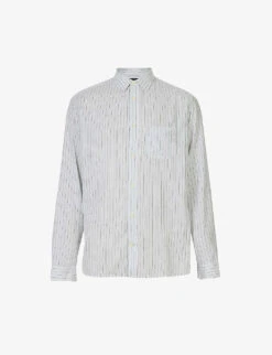 AllSaints Formentera Striped Cotton-blend Shirt
