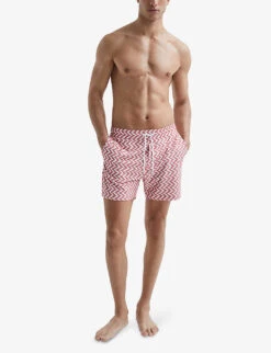 Reiss Florida Recycled Polyester-blend Swim Shorts -Fit & Flow Clothing Sales Store R04080322 RUST ALT02