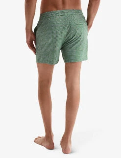 Reiss Chain Geometric-print Stretch Recycled-polyester Swim Shorts 8 Reiss Chain Geometric-print Stretch Recycled-polyester Swim Shorts -Fit & Flow Clothing Sales Store R04080324 BRIGHTGREENWH ALT03