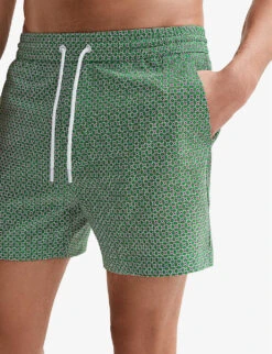 Reiss Chain Geometric-print Stretch Recycled-polyester Swim Shorts 9 Reiss Chain Geometric-print Stretch Recycled-polyester Swim Shorts -Fit & Flow Clothing Sales Store R04080324 BRIGHTGREENWH ALT04
