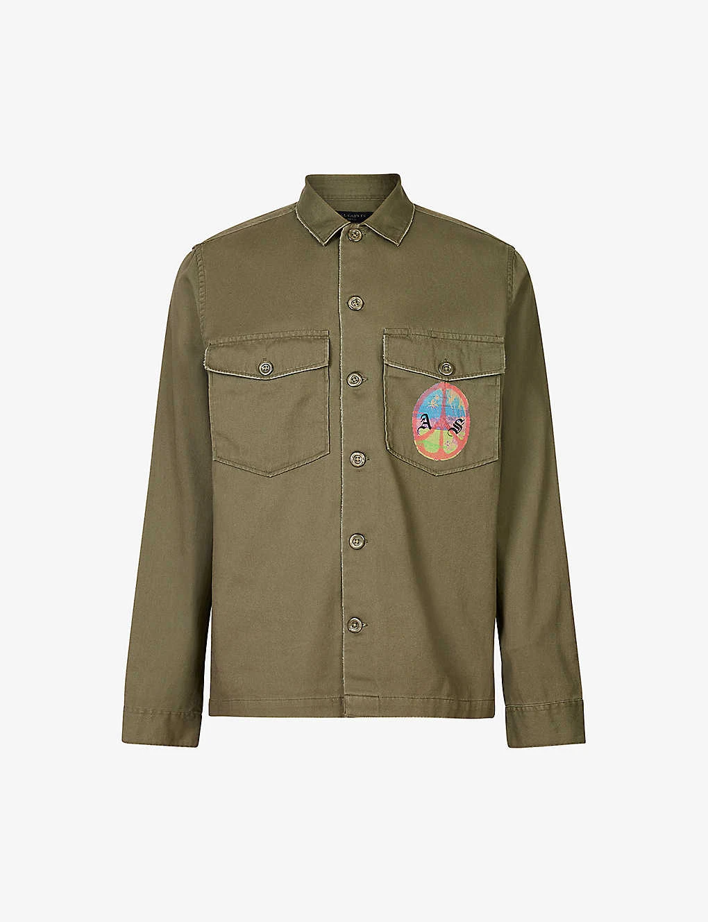 AllSaints Peace Symbol Relaxed-fit Cotton Shirt 1 AllSaints Peace Symbol Relaxed-fit Cotton Shirt