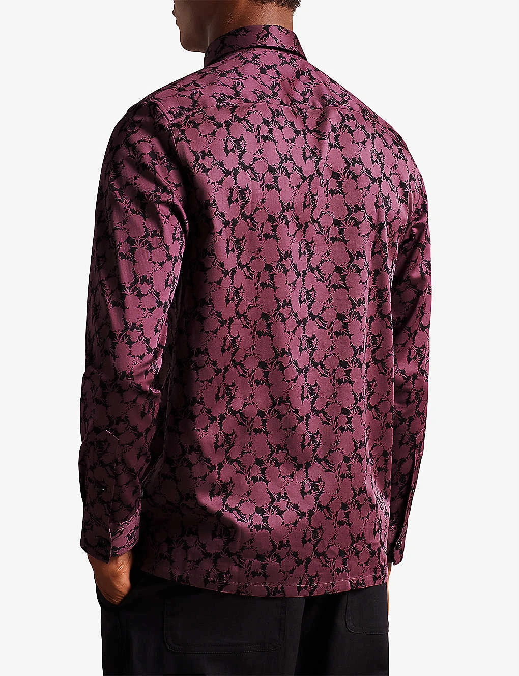 Ted Baker Comlee Floral-print Regular-fit Stretch-cotton Shirt 4 Ted Baker Comlee Floral-print Regular-fit Stretch-cotton Shirt - Image 4