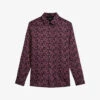 Ted Baker Comlee Floral-print Regular-fit Stretch-cotton Shirt