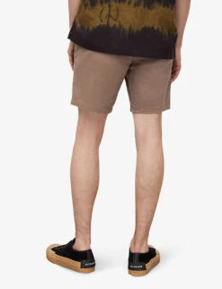 AllSaints Neiva Mid-rise Cotton-blend Shorts 8 AllSaints Neiva Mid-rise Cotton-blend Shorts -Fit & Flow Clothing Sales Store R04081366 EARTHYBROWN ALT03
