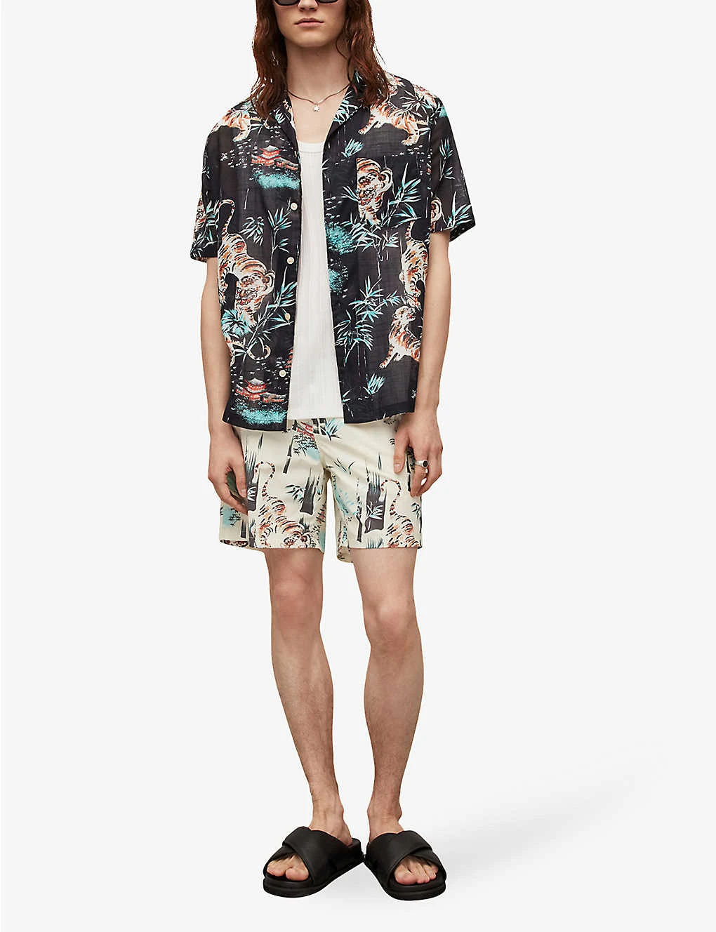 AllSaints Tagise Tiger-print Recycled-polyamide Swim Shorts 2 AllSaints Tagise Tiger-print Recycled-polyamide Swim Shorts - Image 2