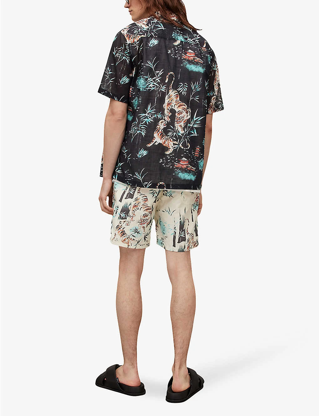 AllSaints Tagise Tiger-print Recycled-polyamide Swim Shorts 4 AllSaints Tagise Tiger-print Recycled-polyamide Swim Shorts - Image 4