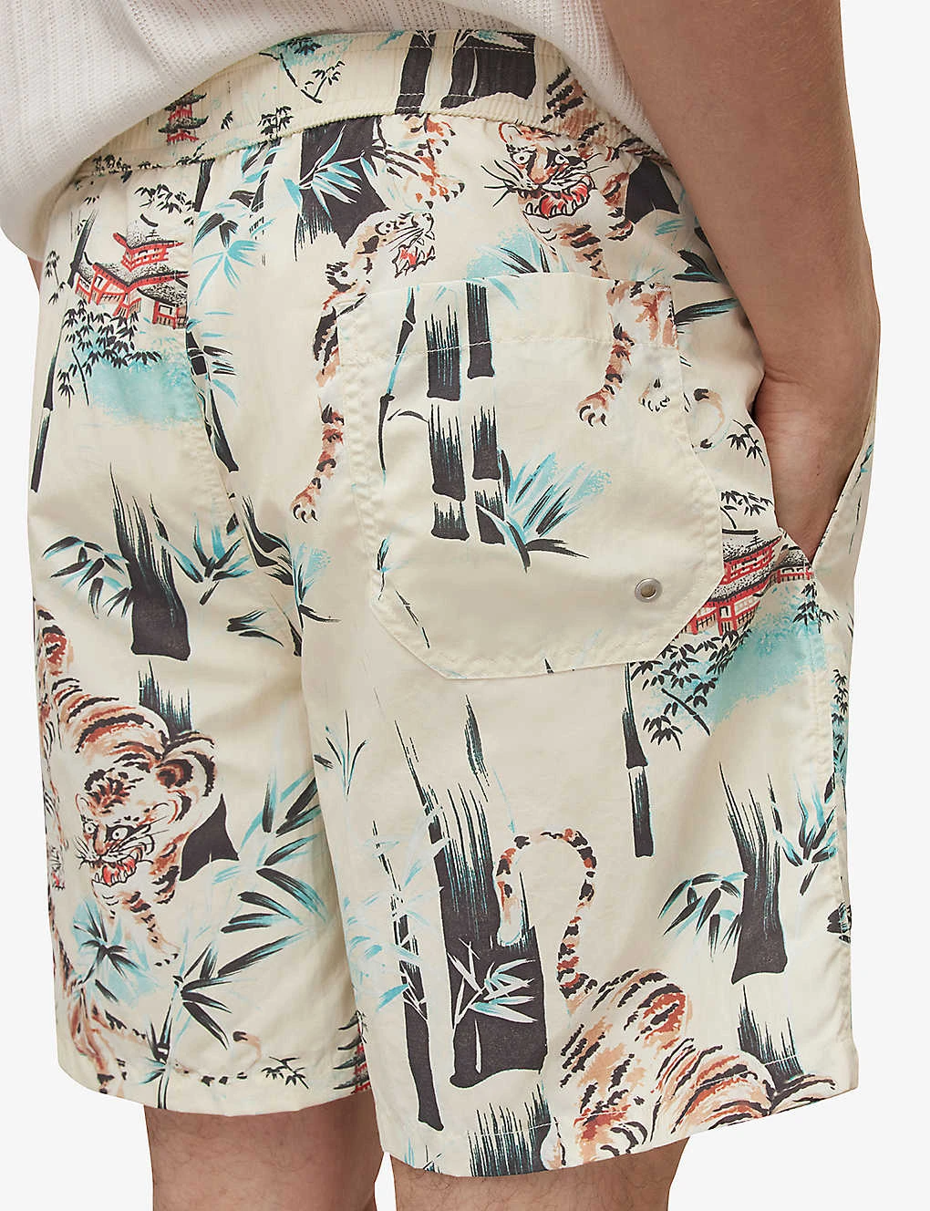 AllSaints Tagise Tiger-print Recycled-polyamide Swim Shorts 5 AllSaints Tagise Tiger-print Recycled-polyamide Swim Shorts - Image 5