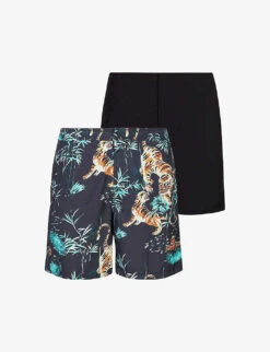 AllSaints Lani Pack-of-two Recycled-polyamide Swim Shorts