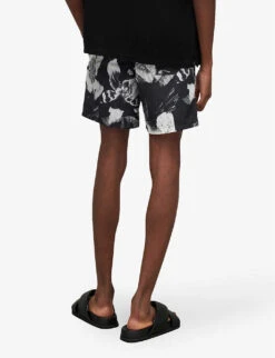 AllSaints Frequency Floral-print Regular-fit Swim Shorts -Fit & Flow Clothing Sales Store R04082484 WSHBLKECRU ALT03