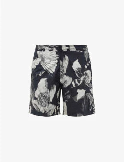 AllSaints Frequency Floral-print Regular-fit Swim Shorts