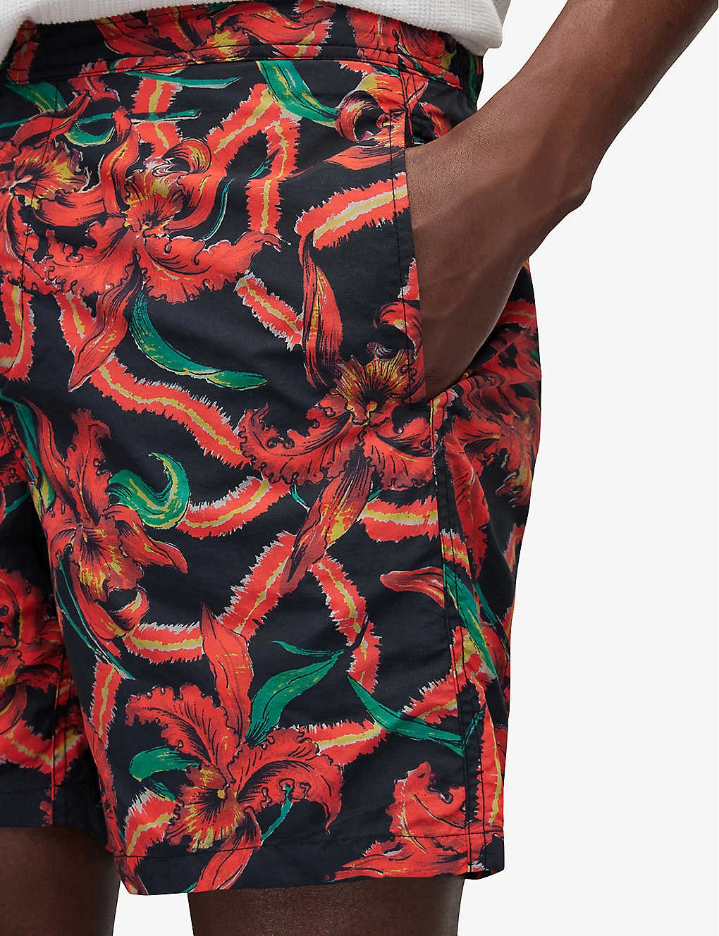 AllSaints Mesquida Graphic-print Drawstring Woven Shorts 5 AllSaints Mesquida Graphic-print Drawstring Woven Shorts - Image 5