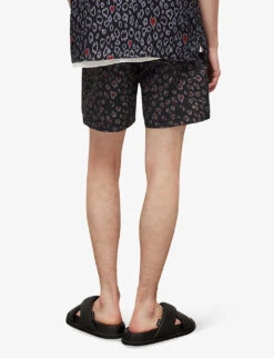 AllSaints Romantik Leopard-print Recycled-polyamide Swim Trunks -Fit & Flow Clothing Sales Store R04082735 JETBLACK ALT03
