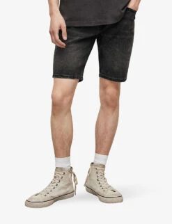 AllSaints Switch Faded Slim-fit Stretch-denim Shorts -Fit & Flow Clothing Sales Store R04086635 WASHEDBLACK ALT02