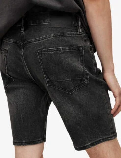 AllSaints Switch Faded Slim-fit Stretch-denim Shorts -Fit & Flow Clothing Sales Store R04086635 WASHEDBLACK ALT03