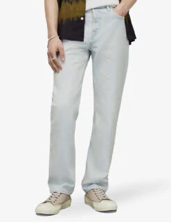 AllSaints Curtis Bleached Straight-leg Denim Jeans -Fit & Flow Clothing Sales Store R04086645 BLEACHEDINDIG ALT02