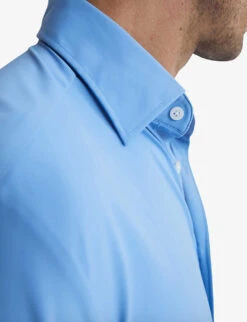 Reiss Voyager Slim-fit Stretch-woven Travel Shirt -Fit & Flow Clothing Sales Store R04087028 SOFTBLUE ALT04