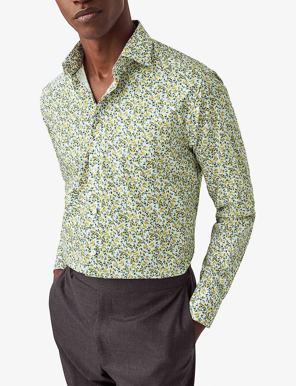 ETON Business Casual Lemon-print Slim-fit Cotton Shirt 2 ETON Business Casual Lemon-print Slim-fit Cotton Shirt - Image 2