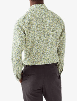 ETON Business Casual Lemon-print Slim-fit Cotton Shirt 9 ETON Business Casual Lemon-print Slim-fit Cotton Shirt -Fit & Flow Clothing Sales Store R04088422 YELLOW ALT02