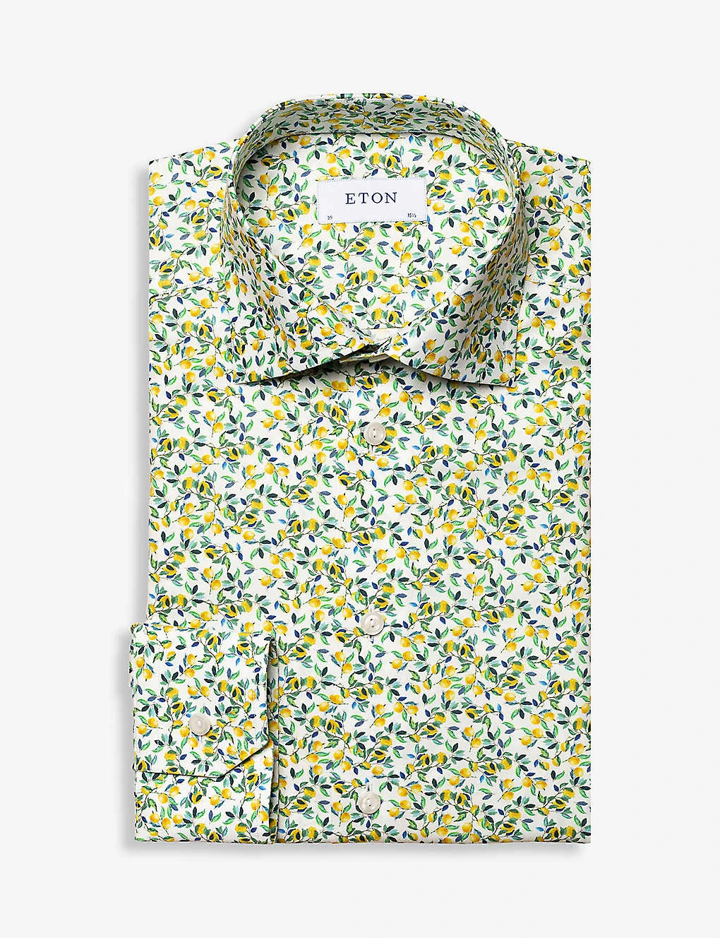 ETON Business Casual Lemon-print Slim-fit Cotton Shirt 7 ETON Business Casual Lemon-print Slim-fit Cotton Shirt - Image 7
