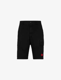 Hugo Leisure Logo-embroidered Stretch-cotton Shorts