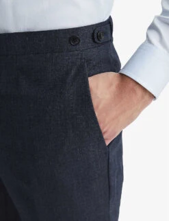 Reiss Dunn Slim-fit Straight-leg Wool Trousers -Fit & Flow Clothing Sales Store R04095888 NAVY ALT04