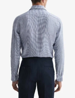 Reiss Ruban Regular-fit Long-sleeve Linen Shirt -Fit & Flow Clothing Sales Store R04095923 BLUEWHITE ALT02